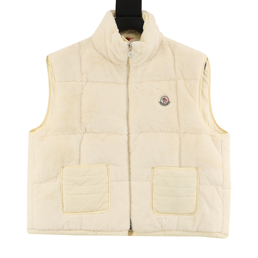 Moncler Arques women's down vest. Arques women's down vest is made of teddy fleece soft fabric, paying tribute to the p…