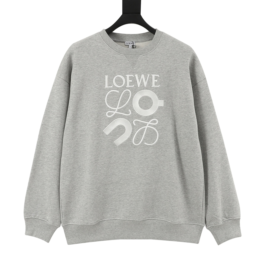 🅿️250 Loewe/罗意威 & on sudadera con logo bordado. Tejido de punto acolchado de doble capa para mayor comodidad. Diseño e…
