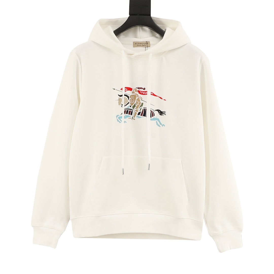Burberry/Burberry 25Fw sudadera con capucha con estampado de caballo de guerra y caballero colorido La nueva sudadera d…