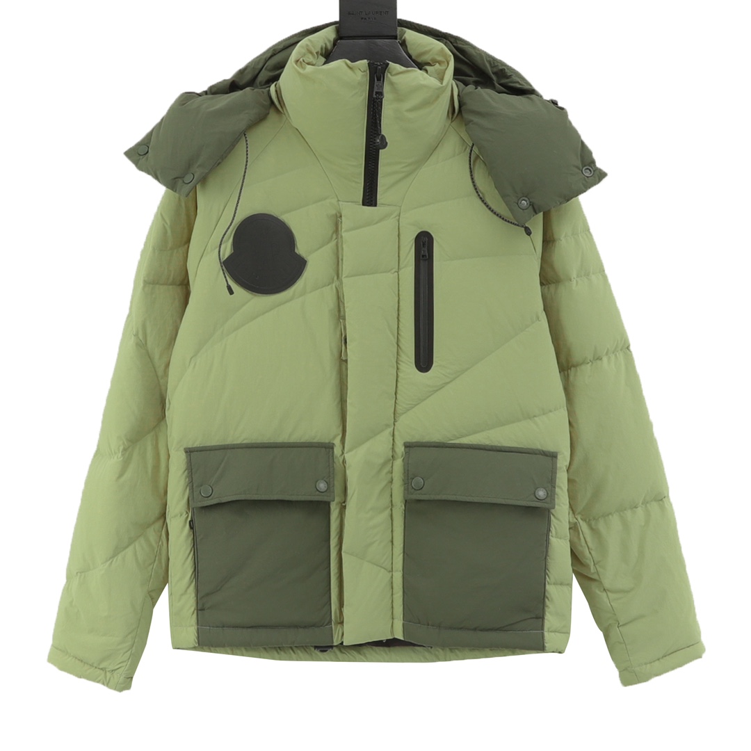 MONCLER GENIUS x Pharrell Williams Edición limitada FW23 Chaqueta corta de plumón con capucha de nailon impermeable cos…