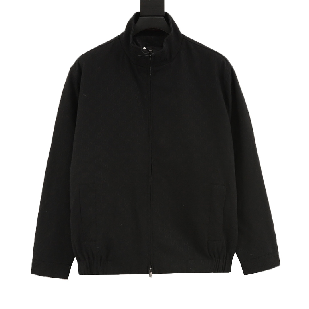 GUCCI古驰GUC chaqueta tipo blazer con estampado completo jacquard y cuello alto, original comprado por 21700, urdimbre pe…