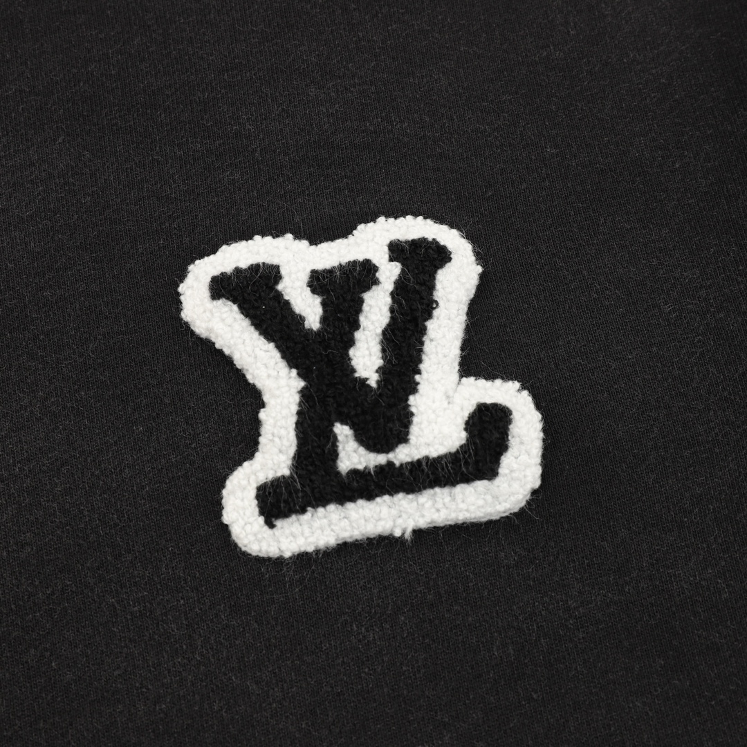 💰160 Louis Vuitton/路易威登 水洗植绒字母圆领卫衣 size：XS-L