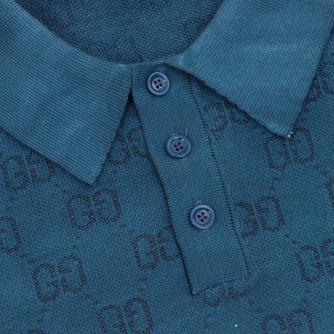 Gucci GUCCI/古驰 新款渐变翻领Polo短袖