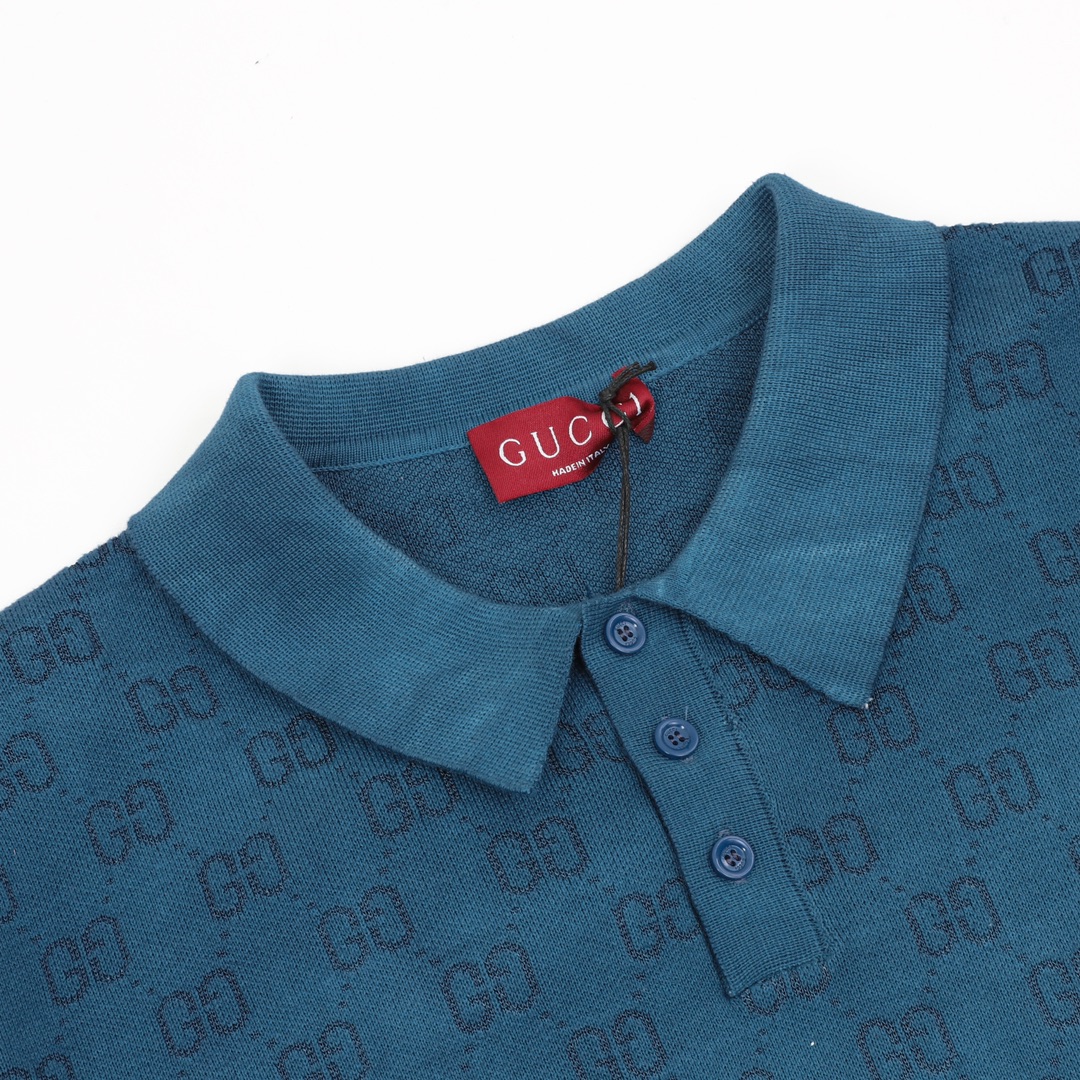 Gucci GUCCI/古驰 新款渐变翻领Polo短袖