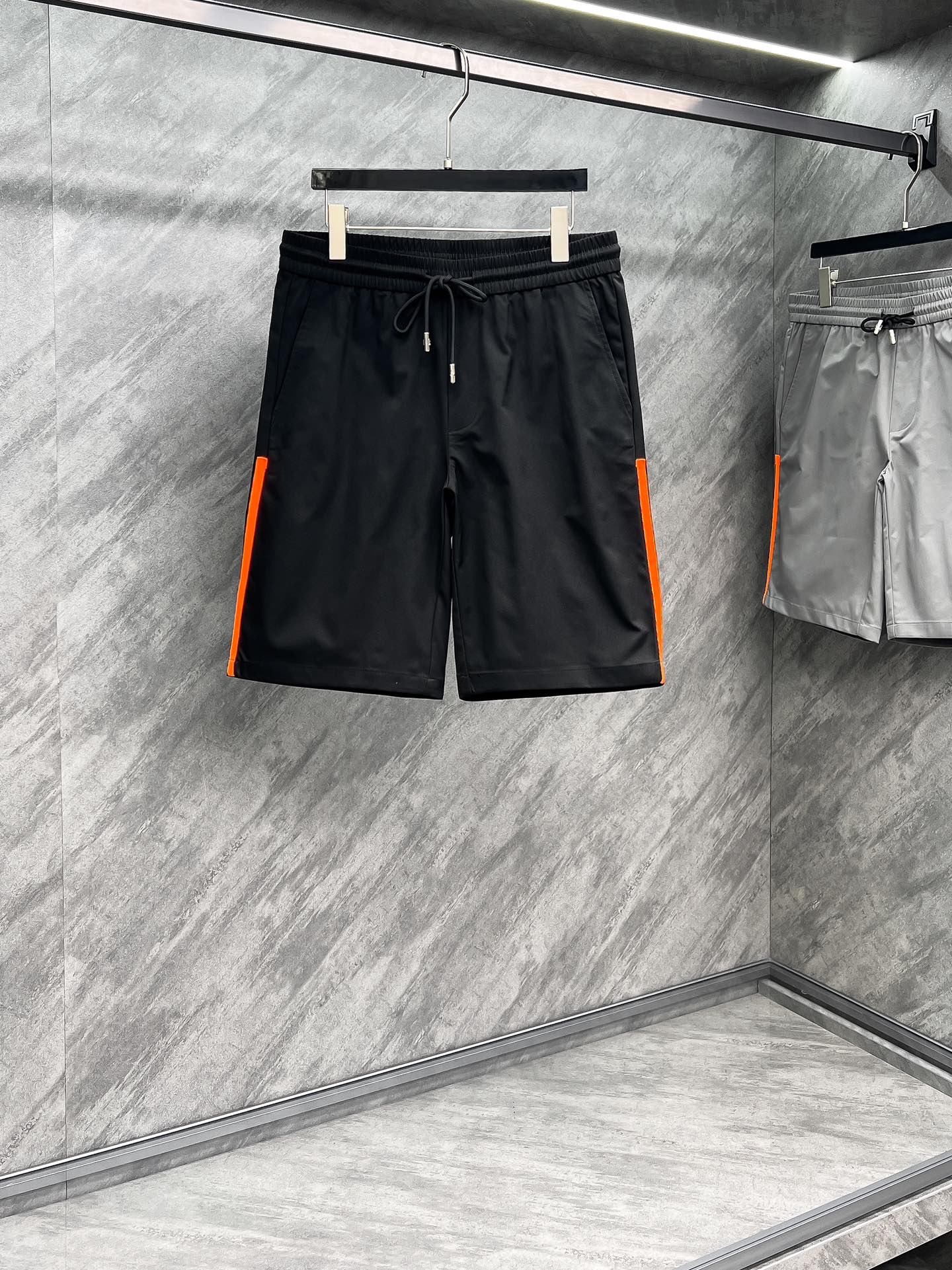 Hermes mirror quality
 Clothing Shorts Black Grey Orange Embroidery Men Cotton Spring/Summer Collection Fashion Casual