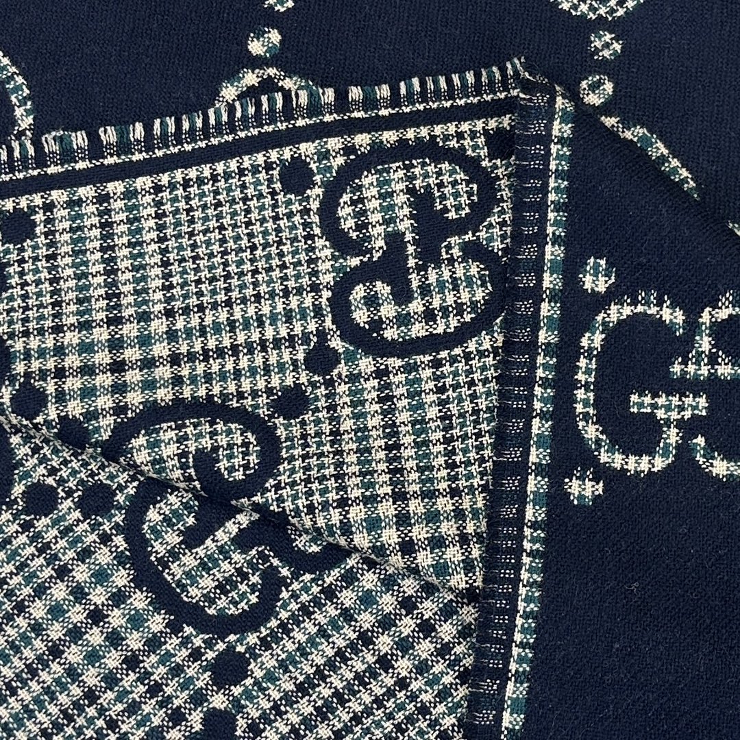 Gucci Wool Scarf with GG Pattern, 47 x 180 cm - Iconic Style 6 i1699070295 8269 4