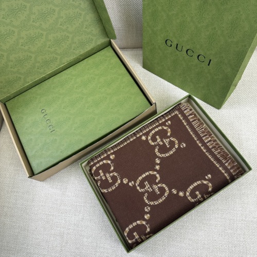 Gucci Wool Scarf with GG Motif, 47 x 180 cm - Classic Luxury