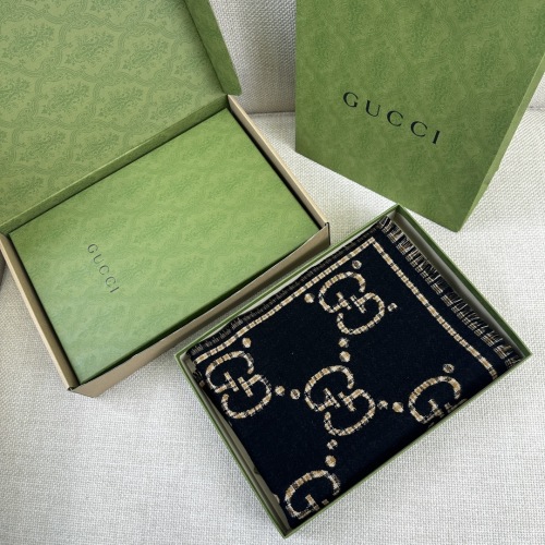 Gucci Wool Scarf with GG Pattern - 47cm x 180cm - Perfect Gift 1 Gucci Wool Scarf with GG Pattern - 47cm x 180cm - Perfect Gift