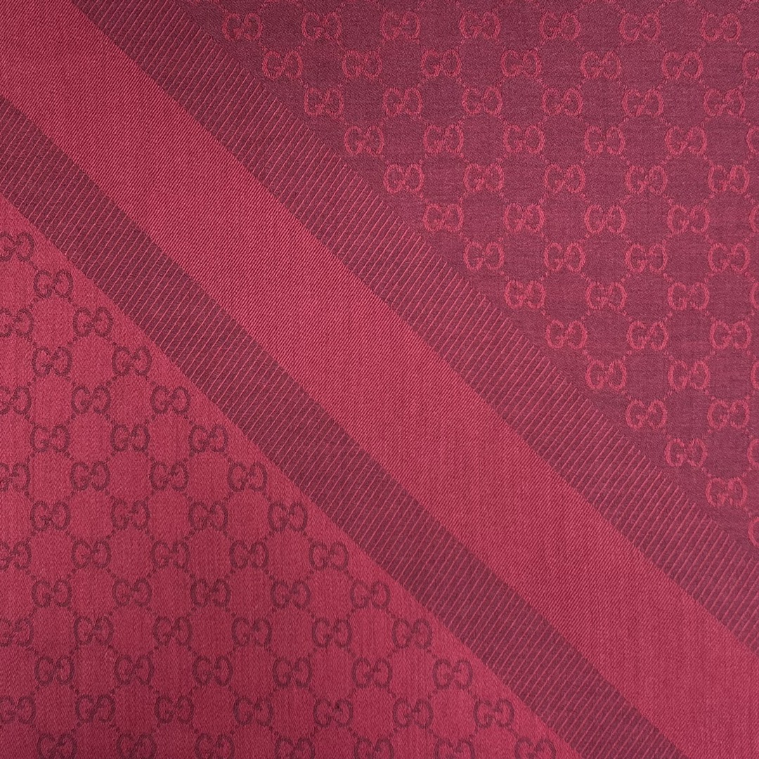 Gucci Wool Silk Blend Scarf - Luxurious 140cm Square in Burgundy 5 i1719992913 2952 7