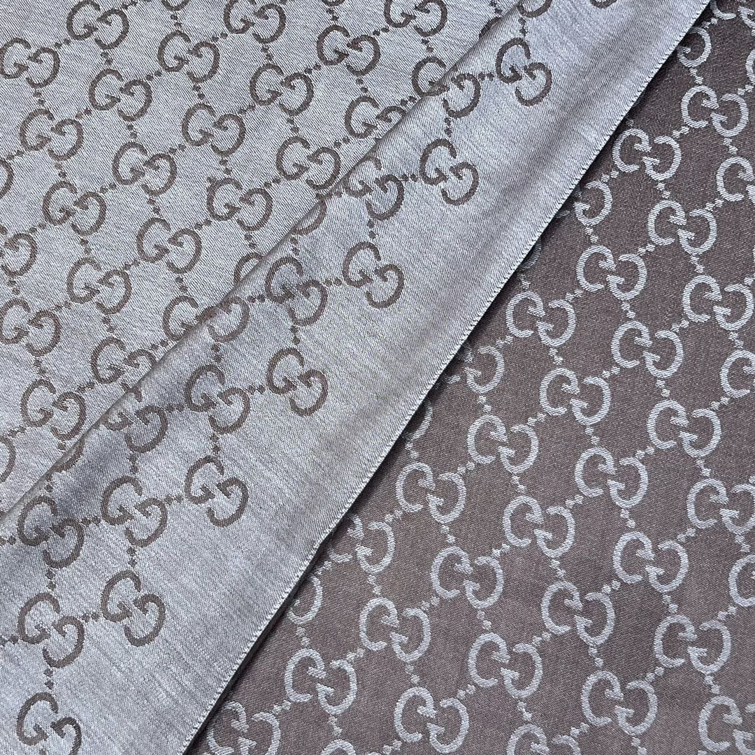 Gucci Jacquard Wool-Silk Scarf, 45x180cm, Double-Sided, Contrasting Colors 6 i1726820574 2044 7