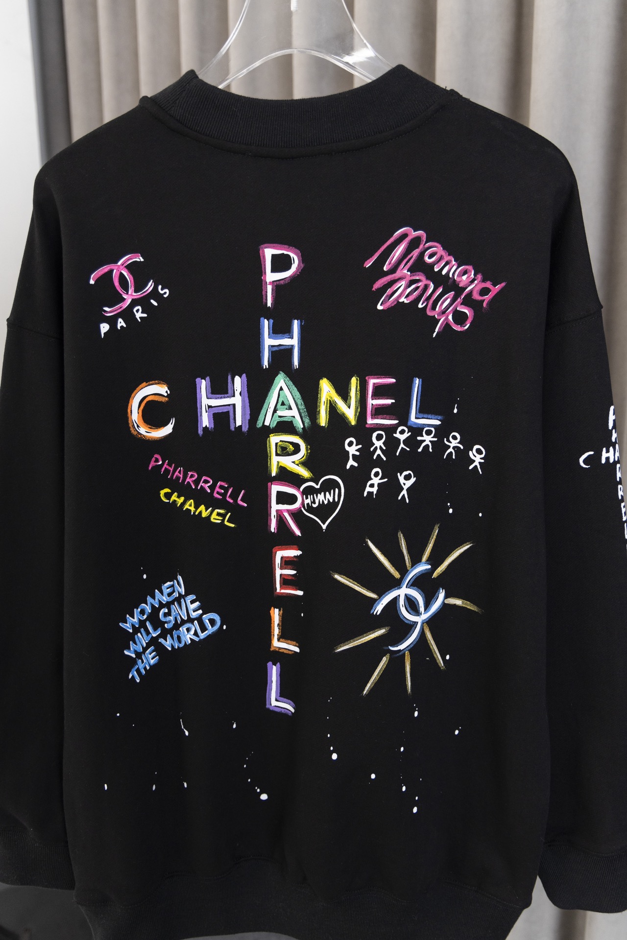 CU D16-top Version: Chanel Hand-Painted Doodles, Top-Class Jerseys, Heavy-Pound Fabric – On Sale Now! - 图片 3