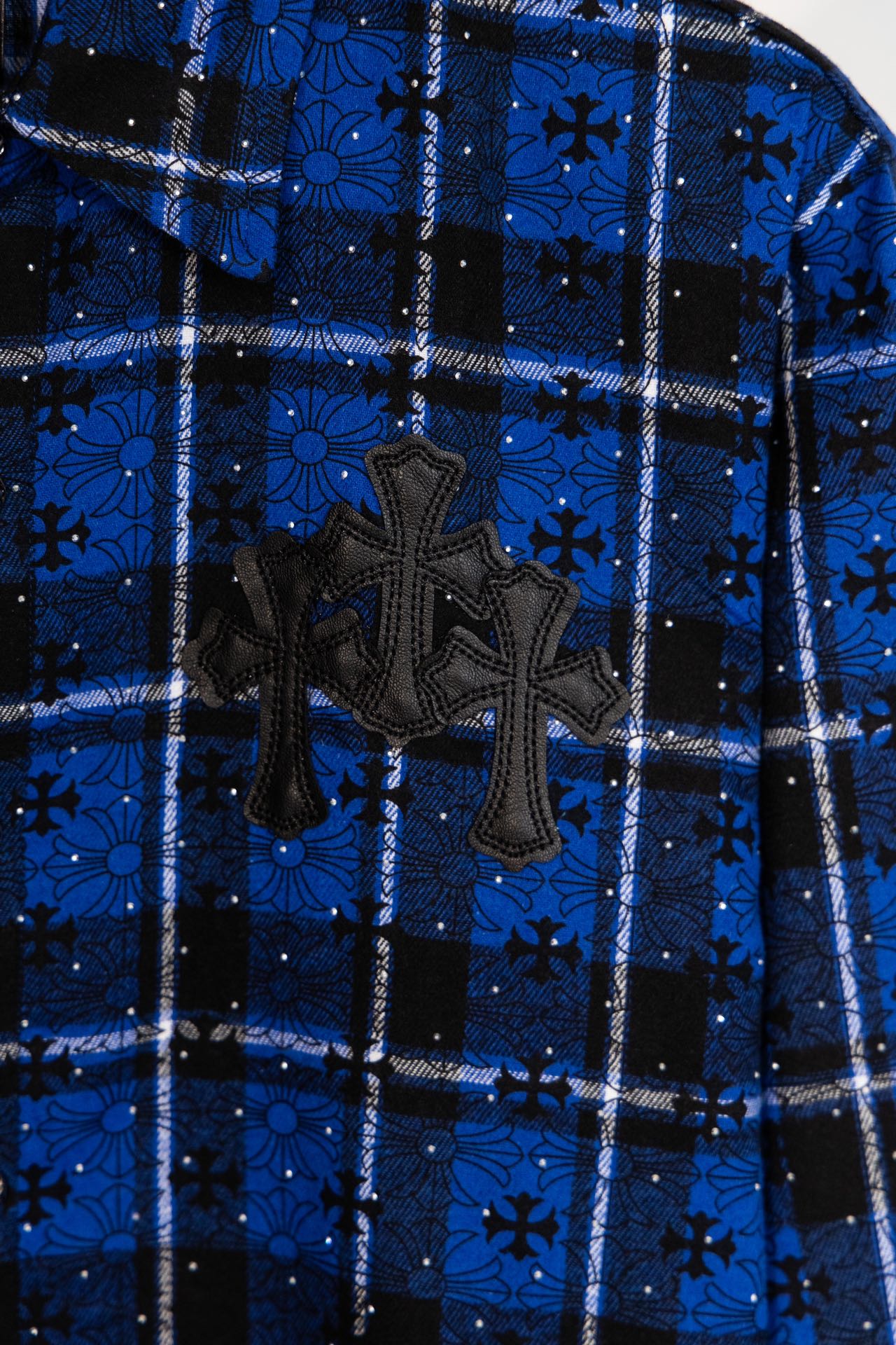 Luxury Puffer Jacket by Crome Hearts: High-End Style in Red and Blue - 图片 7