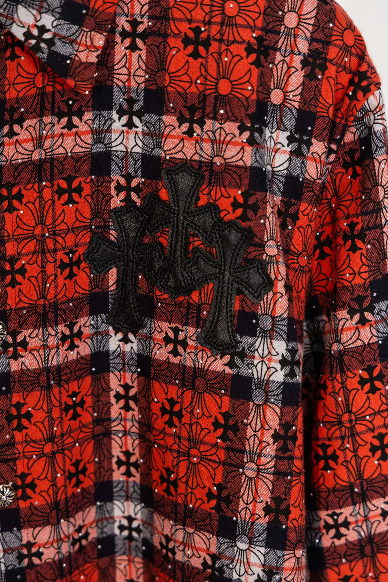 Luxury Puffer Jacket by Crome Hearts: High-End Style in Red and Blue - 图片 6