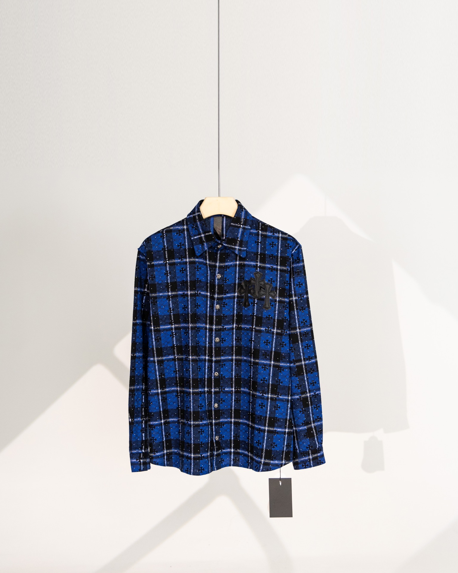 Luxury Puffer Jacket by Crome Hearts: High-End Style in Red and Blue - 图片 2