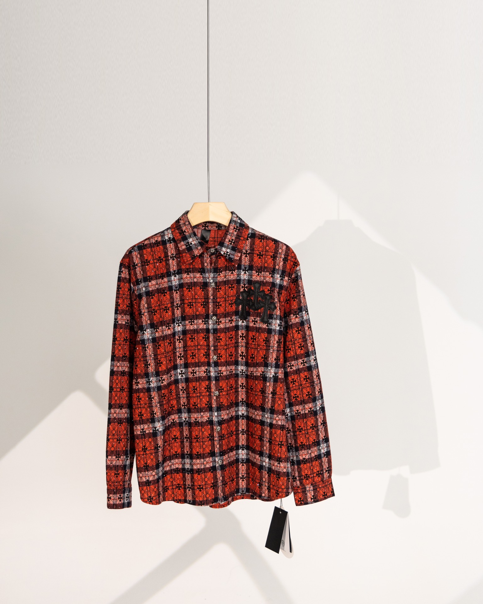 Luxury Puffer Jacket by Crome Hearts: High-End Style in Red and Blue - 图片 5