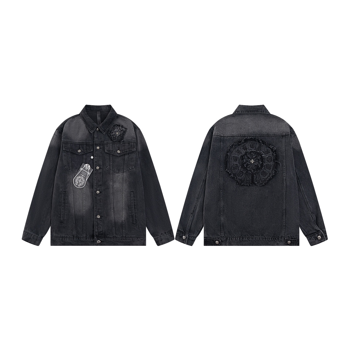 Chrome Hearts Clothing Coats & Jackets Black Unisex Cotton Denim