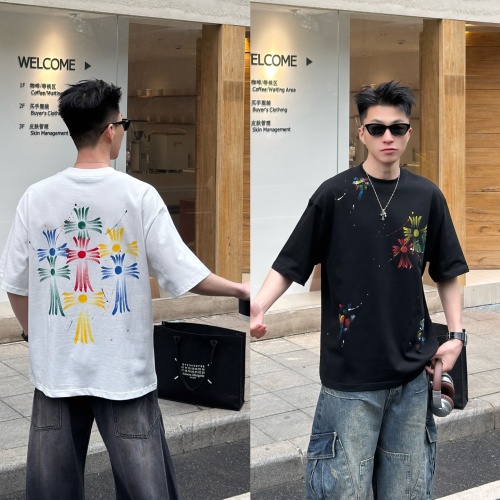 Choice Hearts Color Hand-Painted Short Sleeve T-Shirt - Premium Cotton 1 Choice Hearts Color Hand-Painted Short Sleeve T-Shirt - Premium Cotton