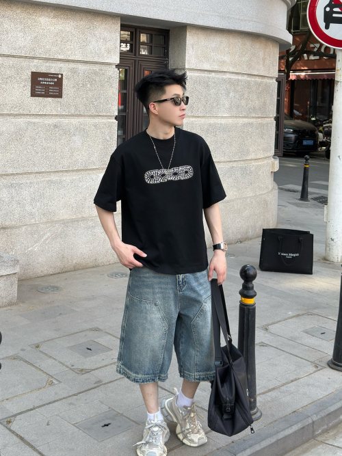 GOOD Aluminum Plate Short Sleeve Black T-Shirt For Men (S-XL)