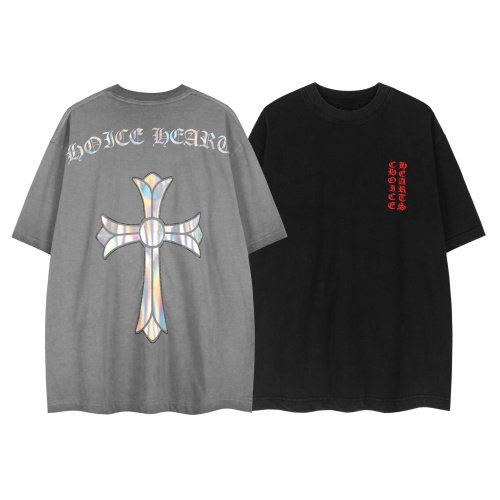 Choice Hearts 2025 Vintage Crucifix Short Sleeve T-Shirt, Cotton Blend 1 Choice Hearts 2025 Vintage Crucifix Short Sleeve T-Shirt, Cotton Blend