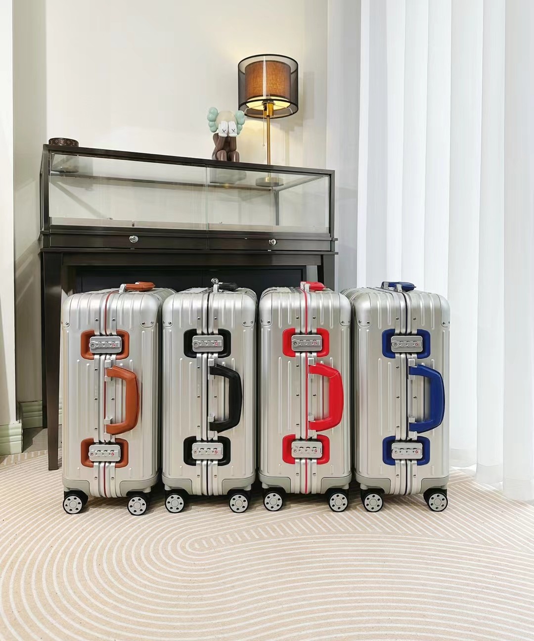 RIMOWA Original Twist 30-inch Aluminum Alloy Luggage - Silver with Colored Accents