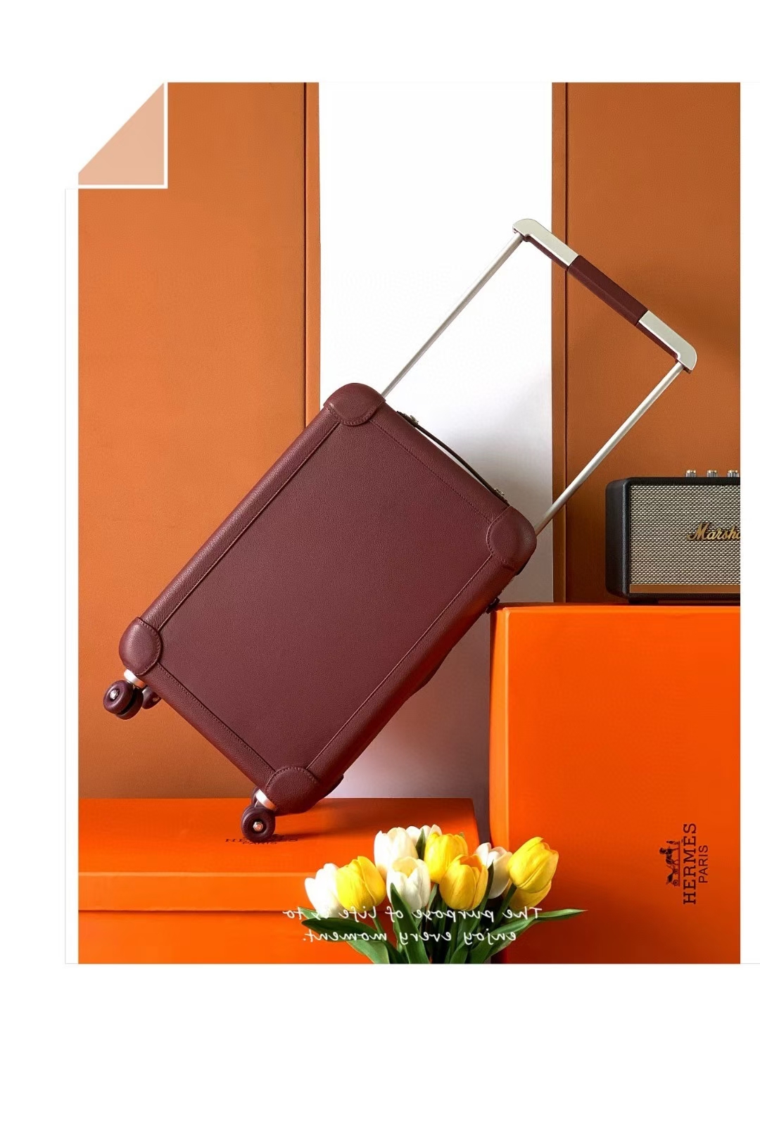 Elegante Maleta de Viaje de Cuero, Burdeos, Diseño Clásico y Duradera
