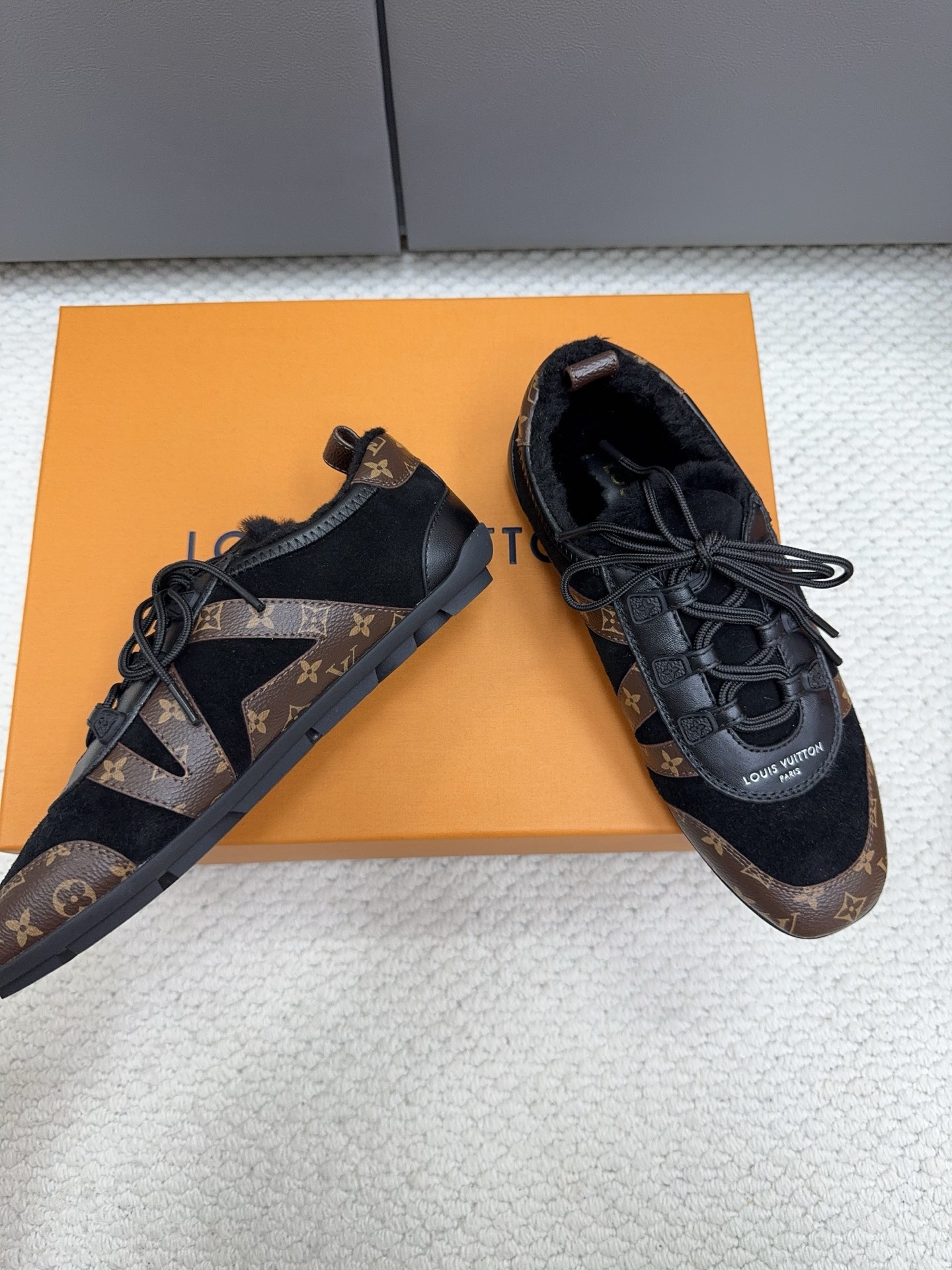 Louis Vuitton Black Monogram Sneakers