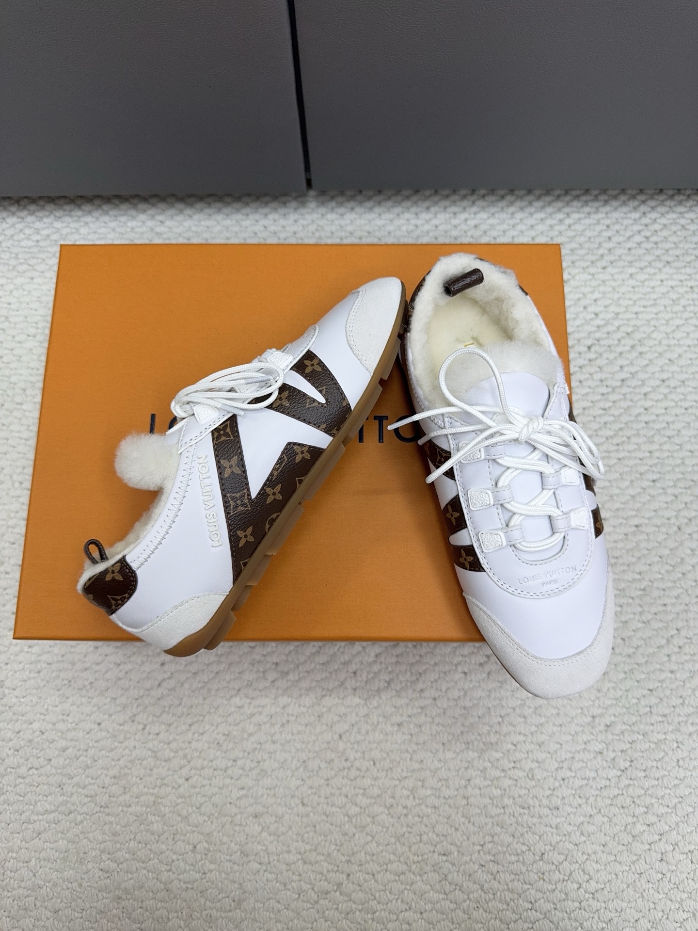 Louis Vuitton White Monogram Sneakers