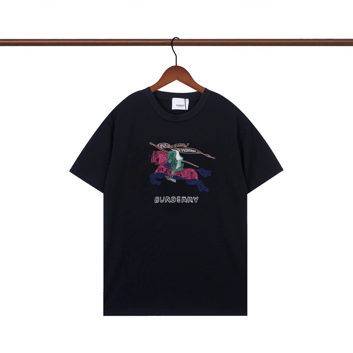 💰132 QN R360 BURBERRY CLASSIC COLORED HORSE, ABSTRACT LETTER LOGO EMBROIDERY S-XXL 5 YARDS - 图片 2