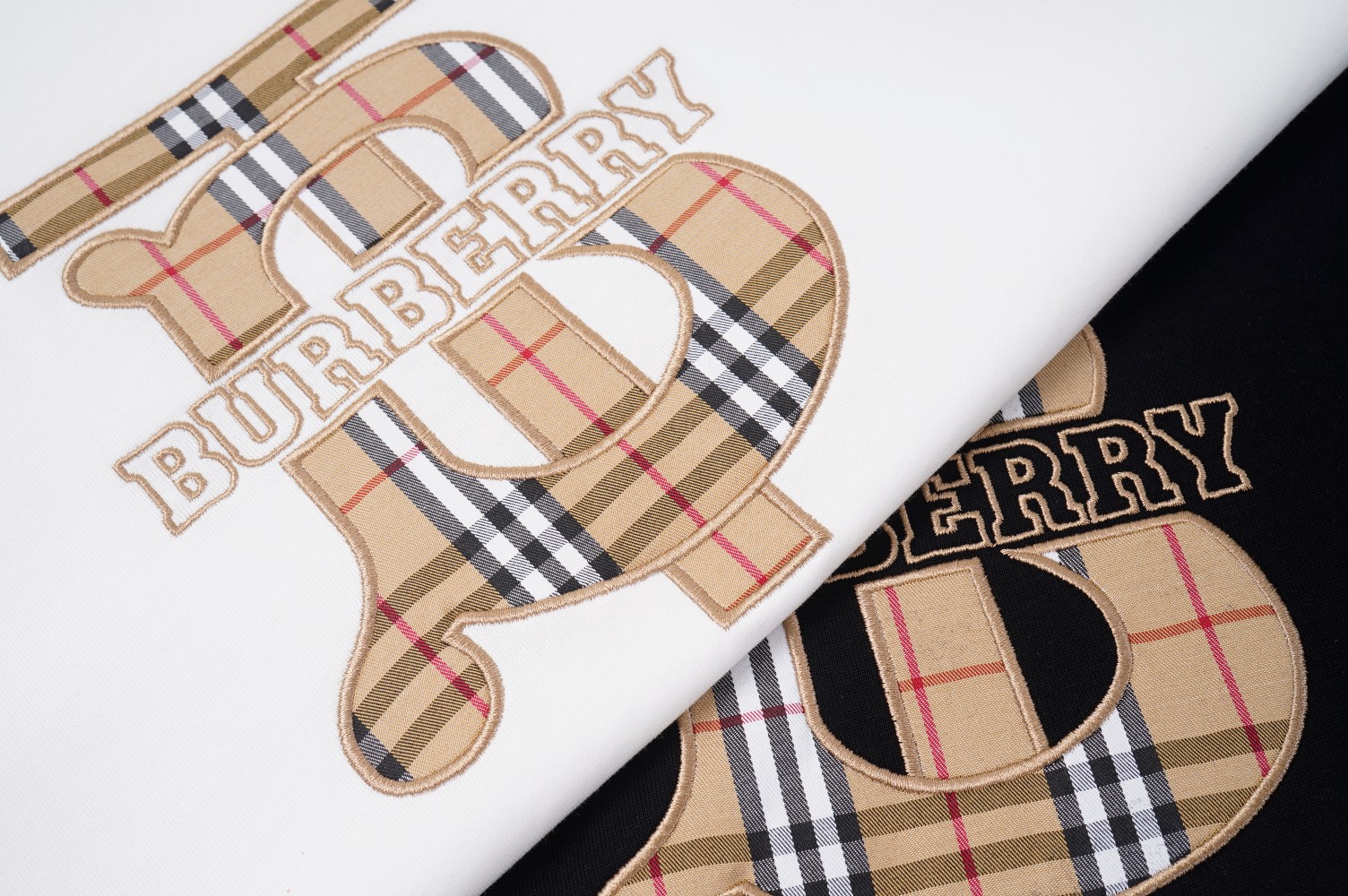 💰128 QN R361 BURBERRY CLASSIC GRID TB LETTER EMBROIDERY S-XXL 5 YARDS - 图片 6