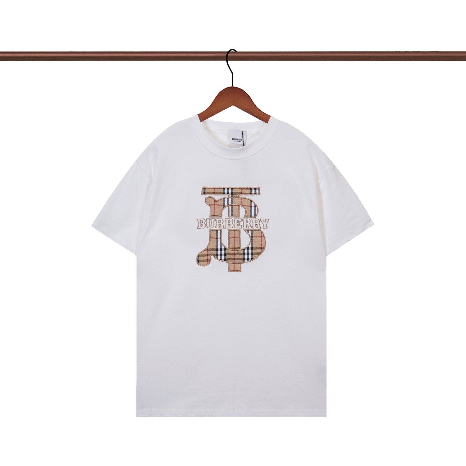 💰128 QN R361 BURBERRY CLASSIC GRID TB LETTER EMBROIDERY S-XXL 5 YARDS - 图片 4
