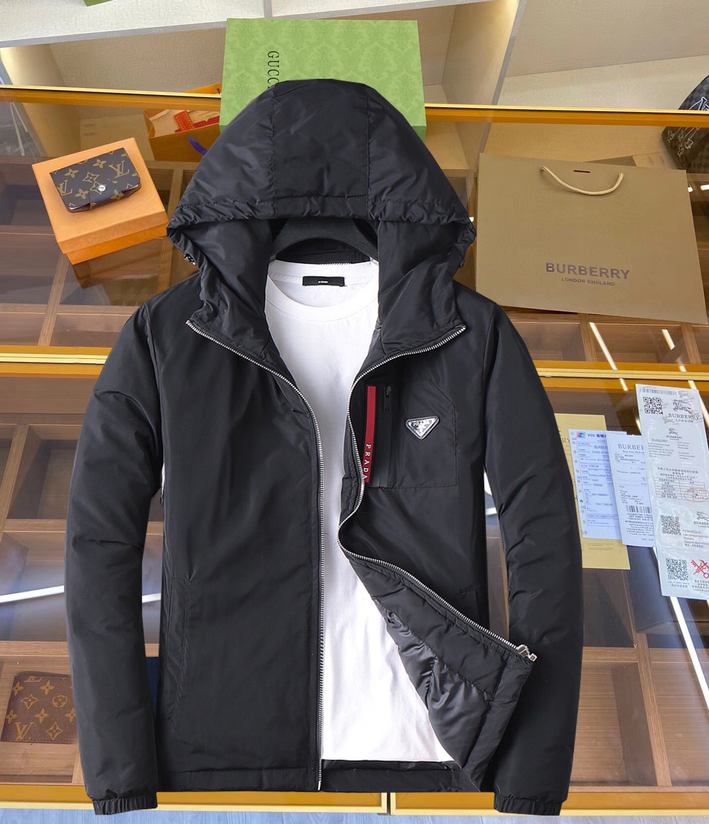 Prada Clothing Down Jacket White Duck Down Fall/Winter Collection