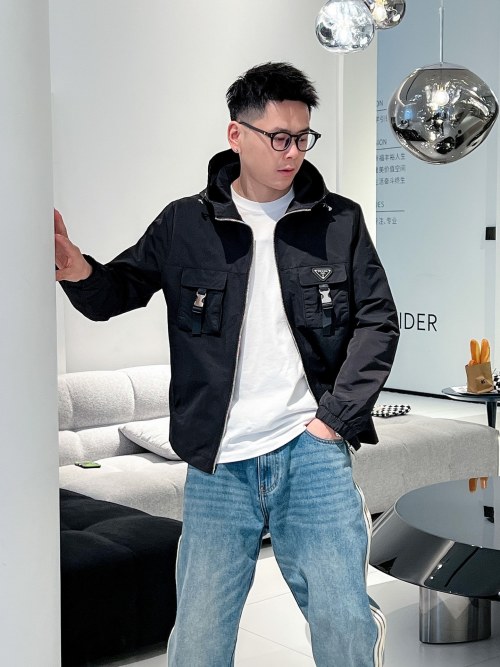 Prada 2025SS Spring New Men's Jacket - High-End Fabric, Impeccable Details