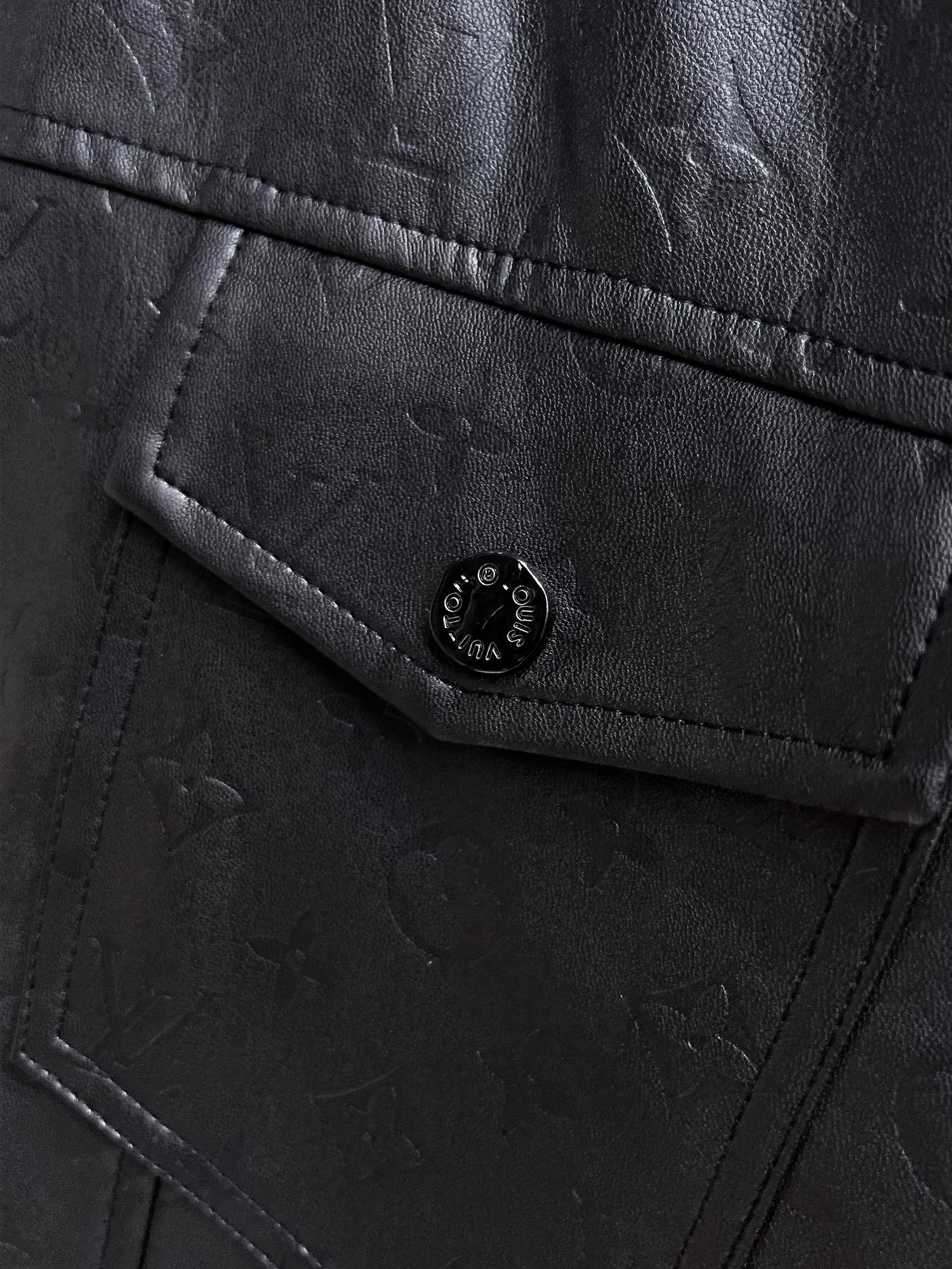 Louis Vuitton 2025SS Men's Black Leather Jacket - Premium Quality 5 i1725510427 5955 2