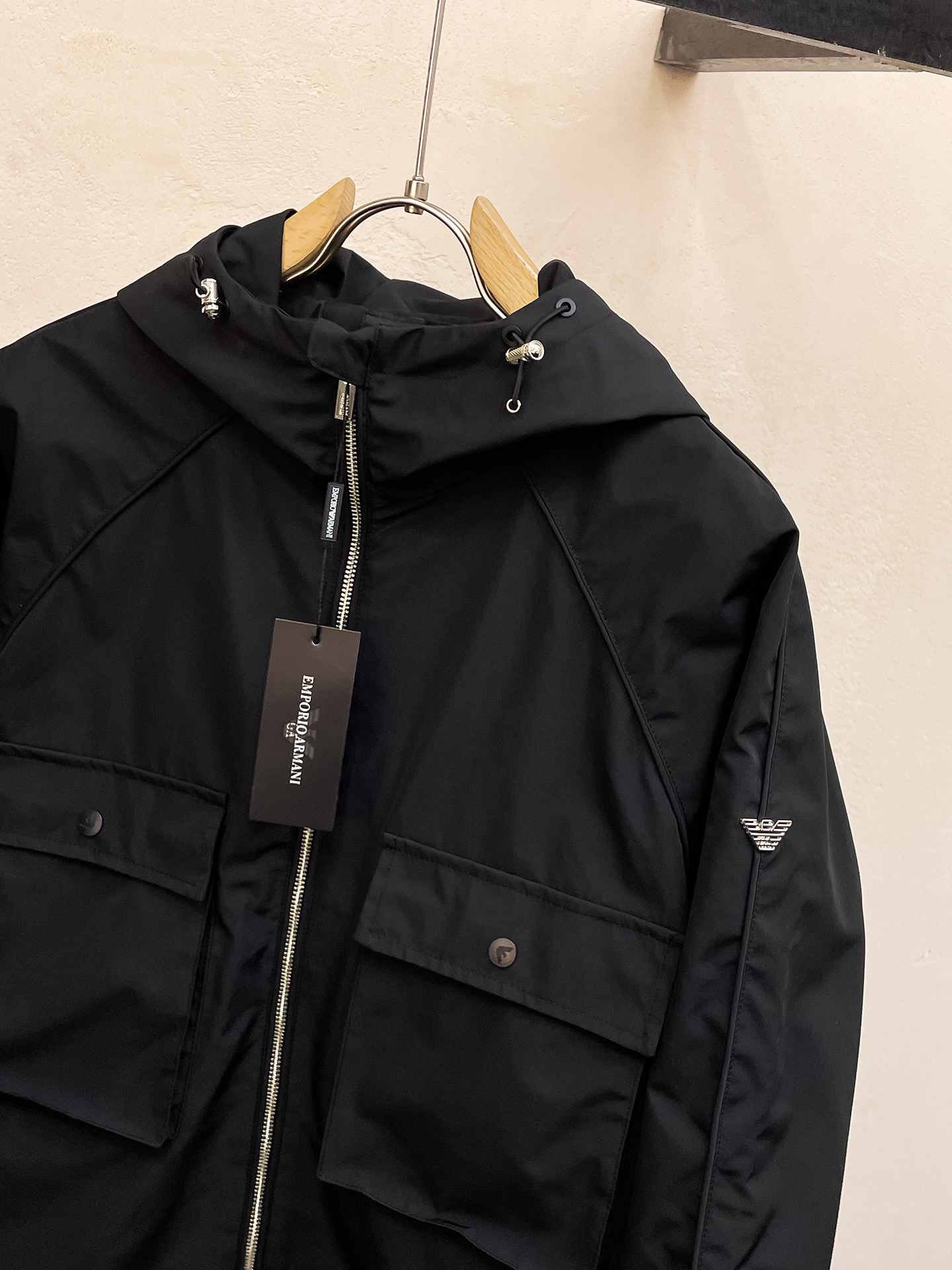 Armani 2025 Spring Men's Black Hooded Jacket, Premium Quality 5 i1738645060333 3752 0 3