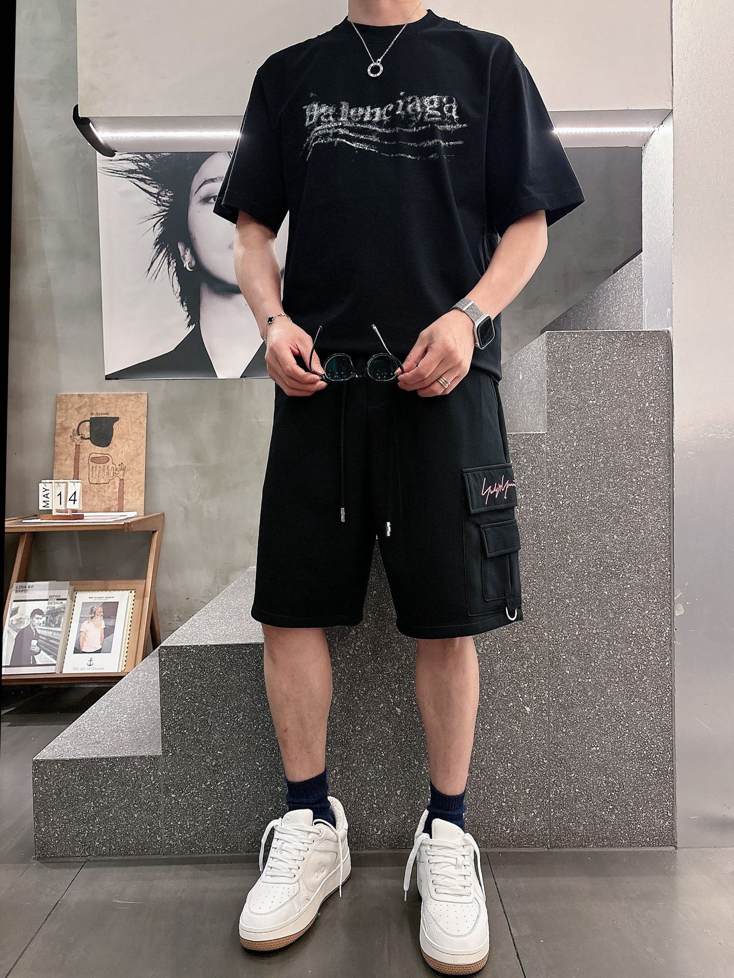 Y3 三标齐全    2026夏季新款男士休闲短裤，高级定制面料透气面料 透气弹力舒适度极高，细节无可挑