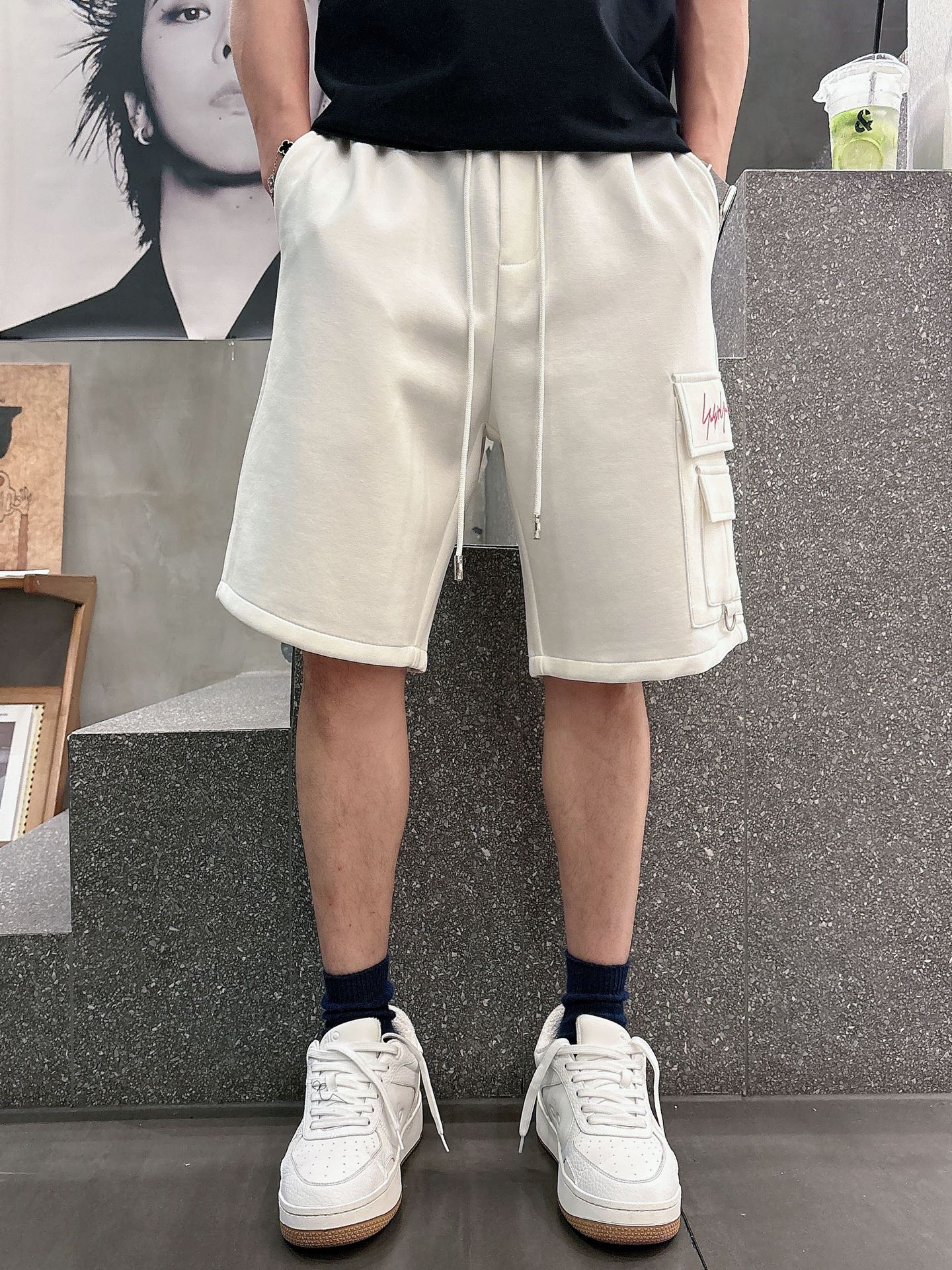 Y3 三标齐全    2026夏季新款男士休闲短裤，高级定制面料透气面料 透气弹力舒适度极高，细节无可挑