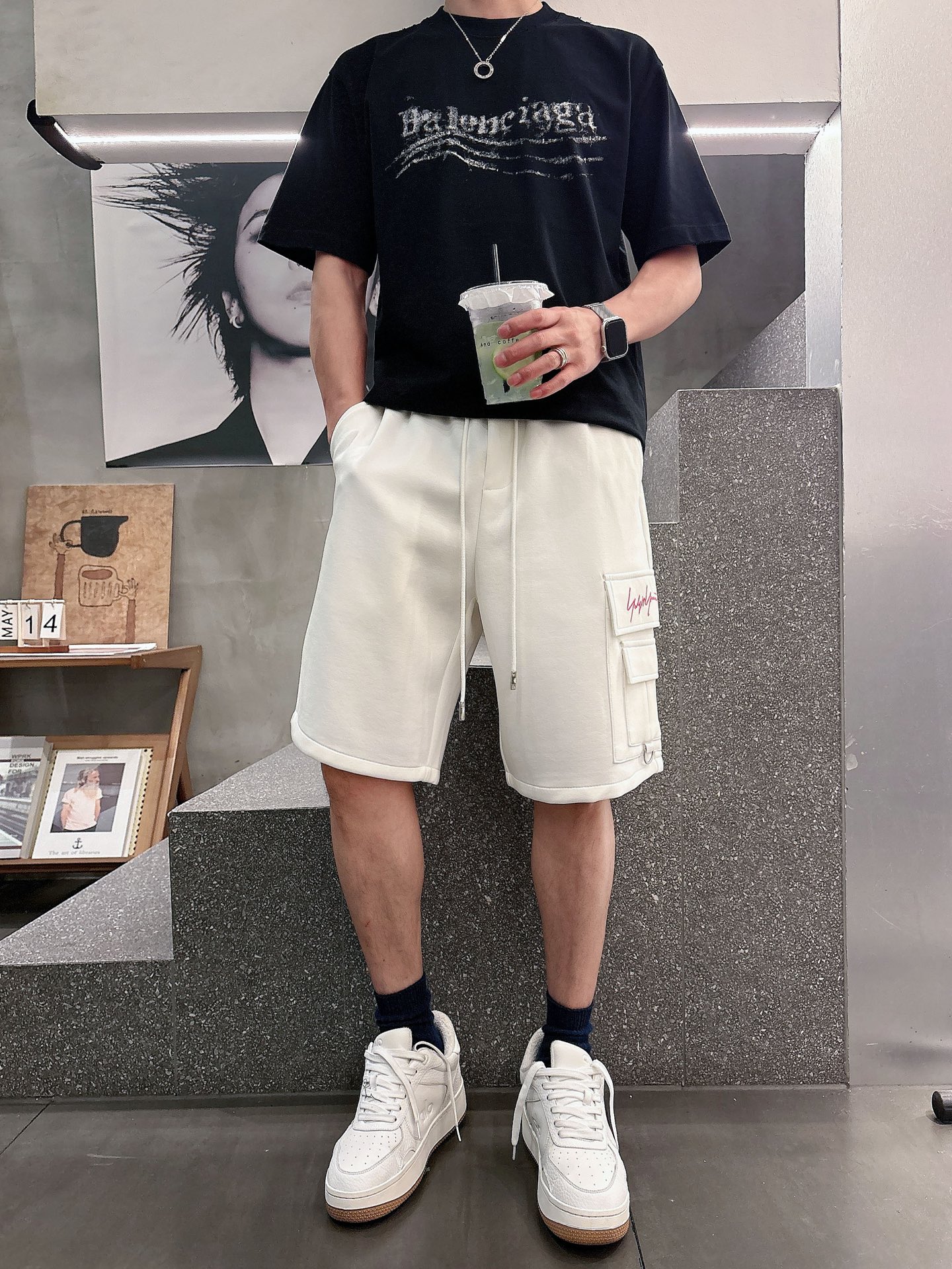 Y3 三标齐全    2026夏季新款男士休闲短裤，高级定制面料透气面料 透气弹力舒适度极高，细节无可挑