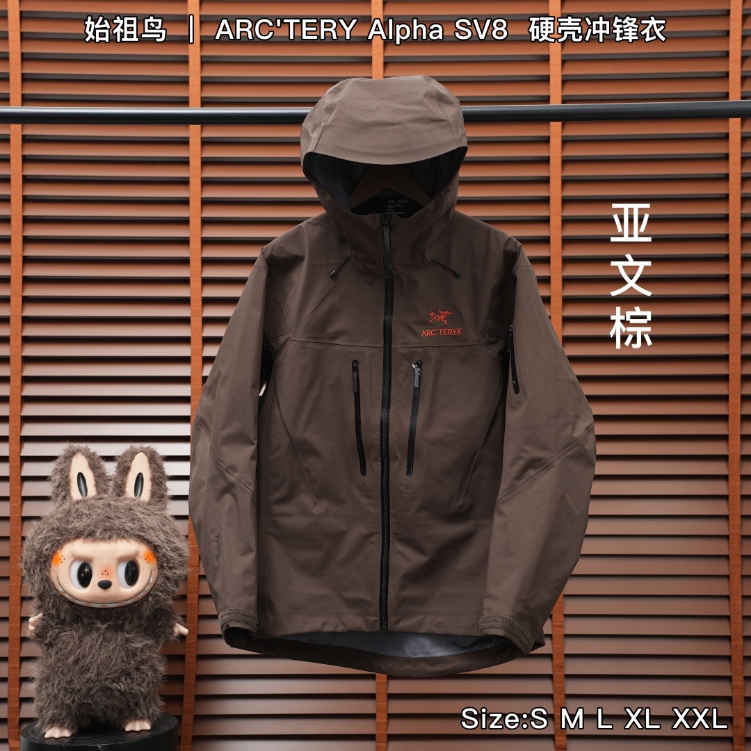 合集图  SV8 始祖鸟 ｜ ARC'TERYX  Alpha SV8代 硬壳连帽冲锋衣 Size：S M L XL X