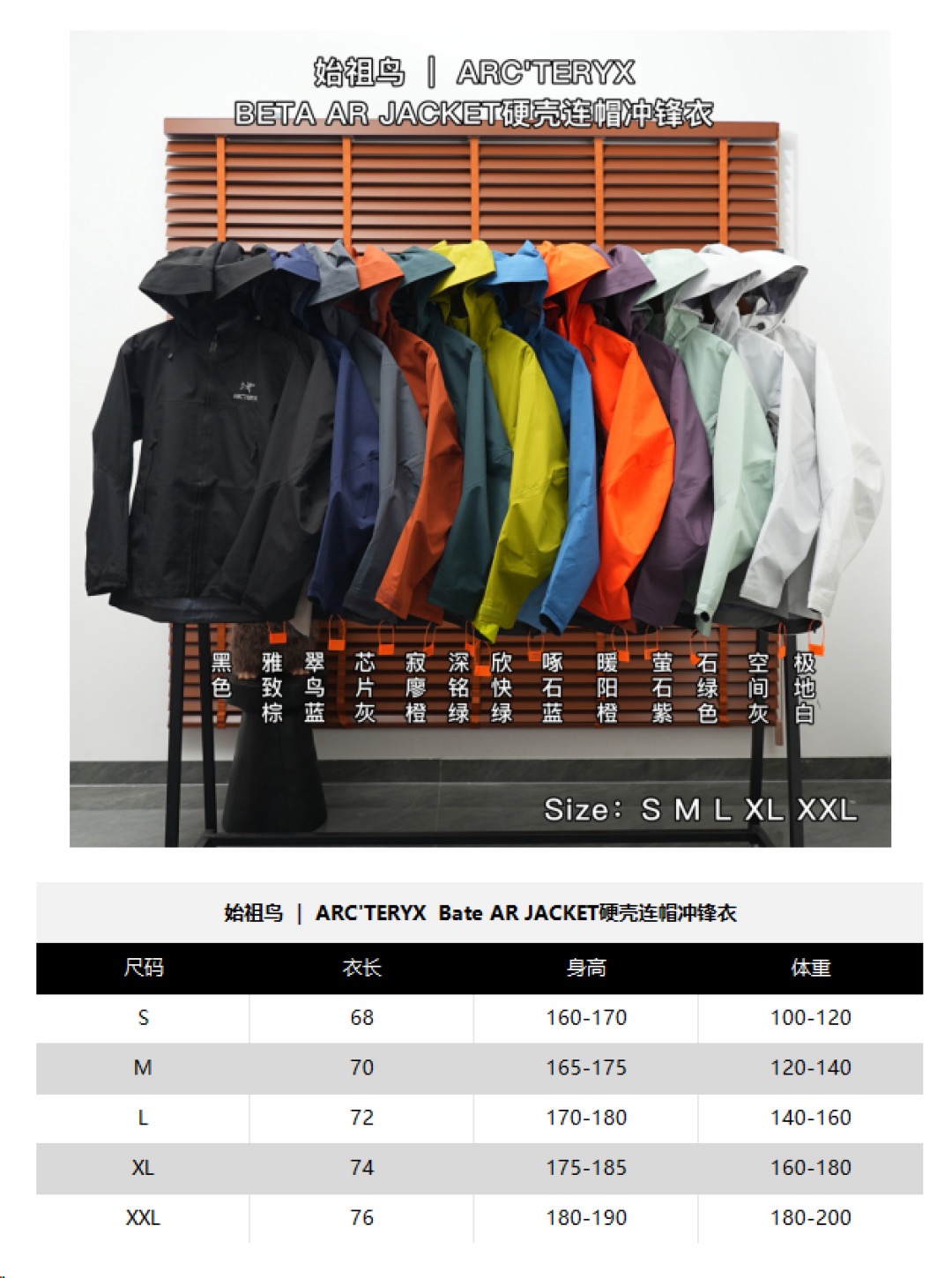 合集图 AR系列 始祖鸟 ｜ ARC'TERYX BETA AR JACKET硬壳连帽冲锋衣 Size：S M L XL