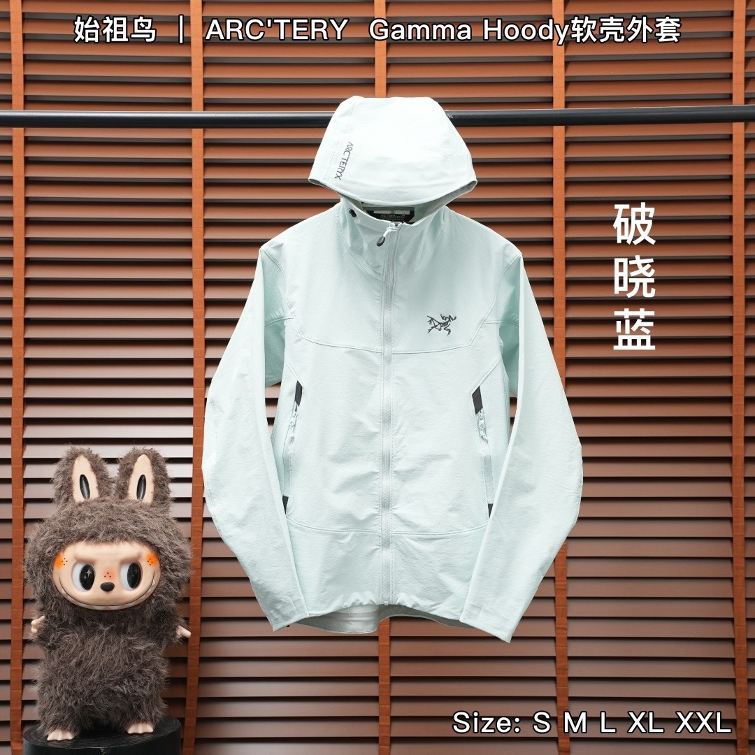 合集图 Gamma Hoody 𝑨𝑹𝑪'𝑻𝑬𝑹𝒀𝑿｜始祖鸟GAMMA HOODY软壳连帽冲锋衣、黑色 𝐒𝐢𝐳𝐞：𝐒-𝐗𝐗