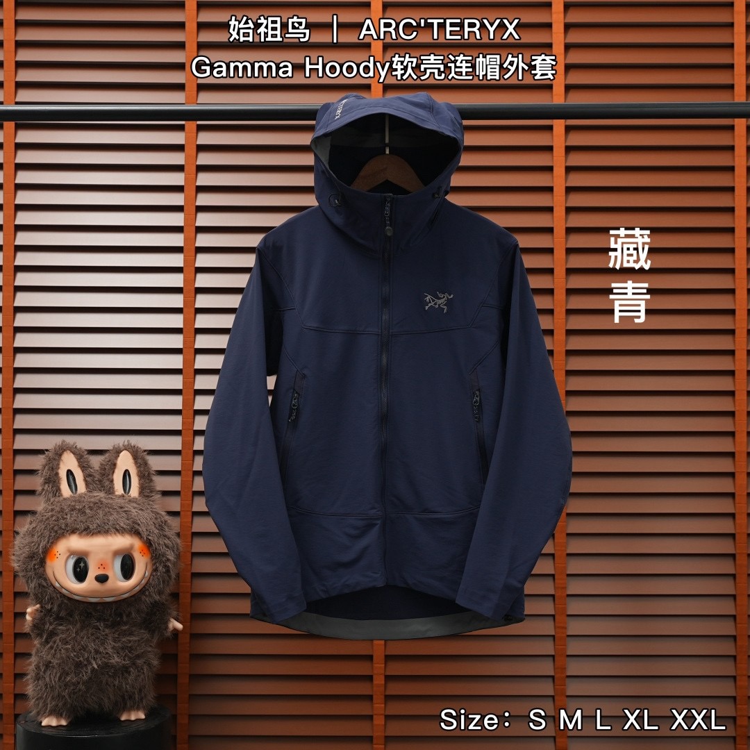 合集图 Gamma Hoody 𝑨𝑹𝑪'𝑻𝑬𝑹𝒀𝑿｜始祖鸟GAMMA HOODY软壳连帽冲锋衣、黑色 𝐒𝐢𝐳𝐞：𝐒-𝐗𝐗