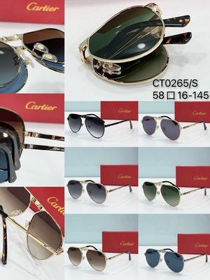 Cartier Sunglasses White Unisex Fashion