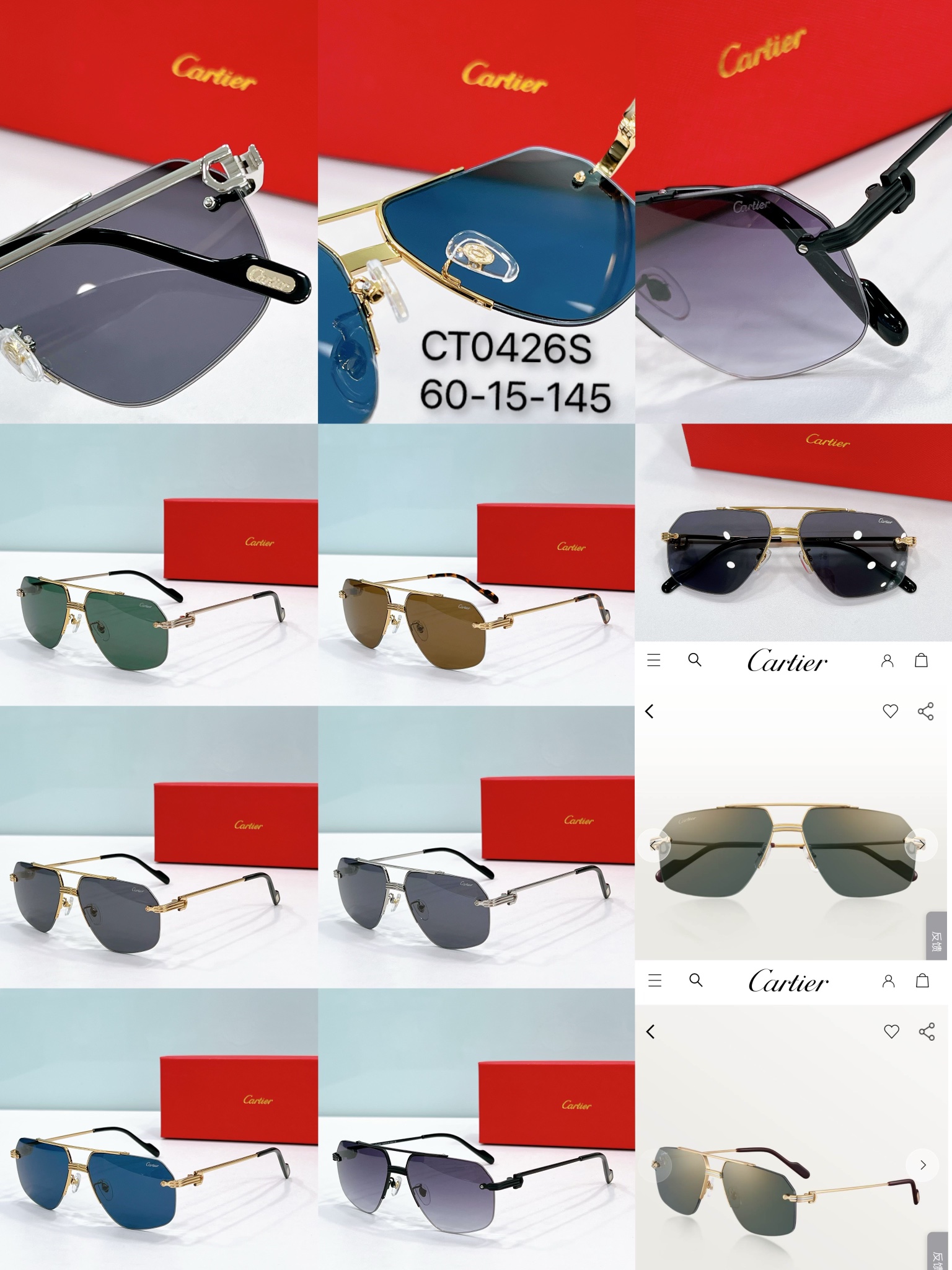 mirror copy luxury
 Cartier Sunglasses Only sell high-quality