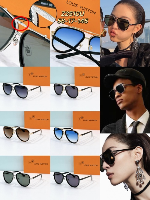 Louis Vuitton Signature Duo Pilot Sunglasses Acetate Frame Silver Finish Z2510U 1 Louis Vuitton Signature Duo Pilot Sunglasses Acetate Frame Silver Finish Z2510U