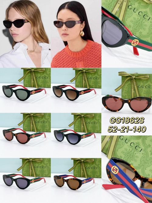Gucci GG1862S Sunglasses: Iconic Style with Signature Green & Red Stripe