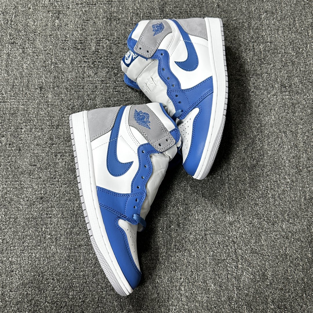 福利特价.AirJordan1HighOG“TrueBlue”DZ5485-410aj1白灰蓝尺码40.