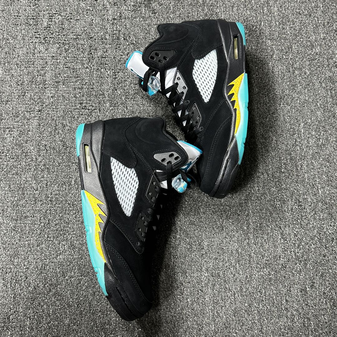 福利特价Airjordan5”Aqua“AJ5黑蓝湖水蓝运动复古篮球鞋DD0587-047aj5伽马蓝尺