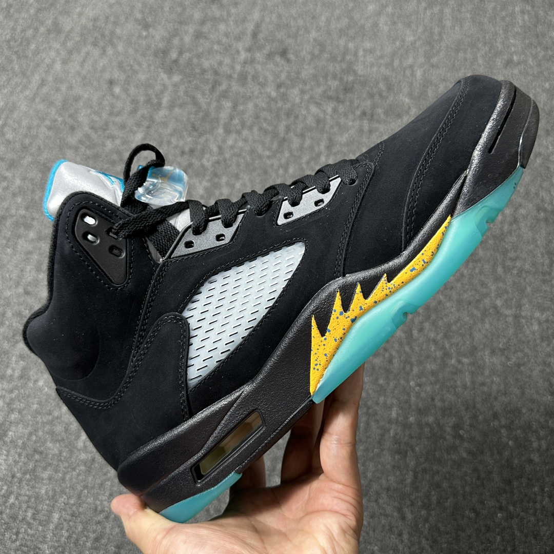 福利特价Airjordan5”Aqua“AJ5黑蓝湖水蓝运动复古篮球鞋DD0587-047aj5伽马蓝尺