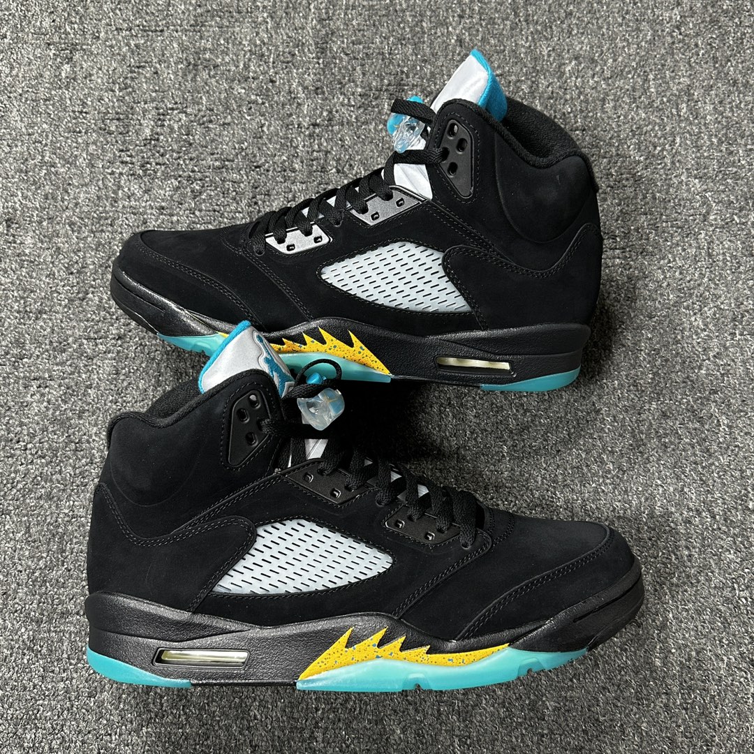 福利特价Airjordan5”Aqua“AJ5黑蓝湖水蓝运动复古篮球鞋DD0587-047aj5伽马蓝尺