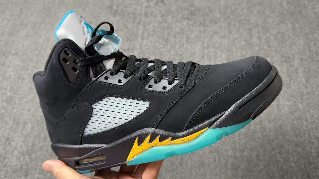 福利特价Airjordan5”Aqua“AJ5黑蓝湖水蓝运动复古篮球鞋DD0587-047aj5伽马蓝尺